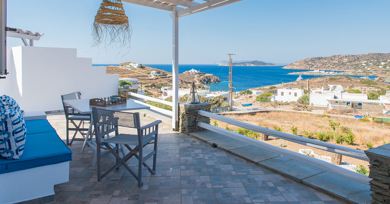 View at the sea from Lydia house at Sifnos